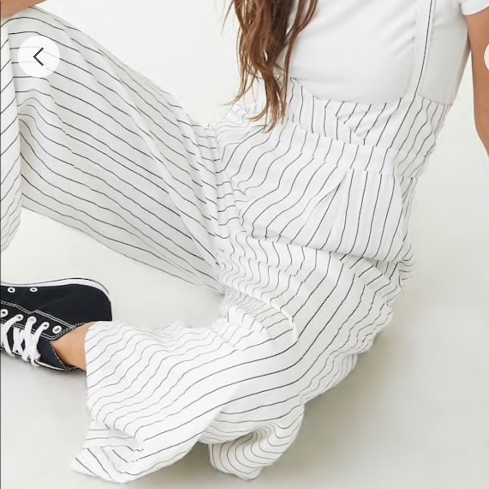 Pinstriped Suspender Jumpsuit (NWT)